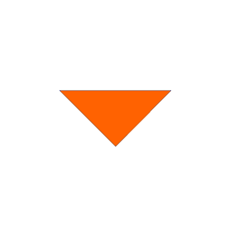 Bandana orange - tissu - 57 x 57 x 83cm