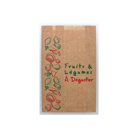 Sachet en papier kraft pour fruits  et  légumes 23x34 cm