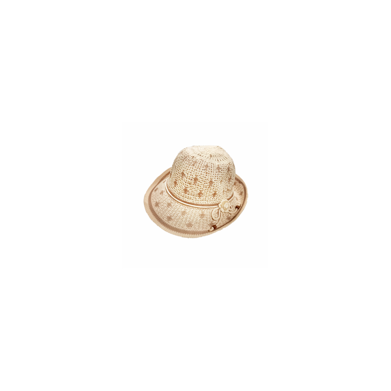 Chapeau femme en toile - Haut. 14cm Diam. 30cm