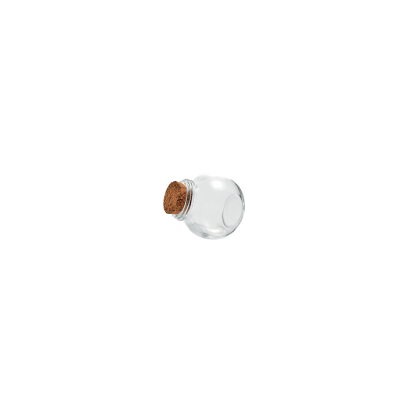 Bocal en verre  et  bouchon en liège Haut. 5,5cm (60 ml)