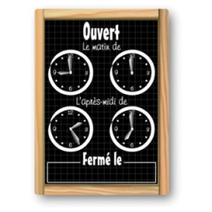 Panneau horaires d'ouverture Restaurant pvc - 16 x 24cm