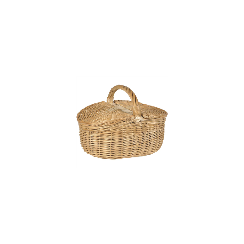Panier en osier avec couvercles - 30 x 22 x 22 cm