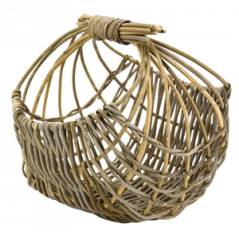 Panier ajouré en poelet gris 35 x 32 x 35cm