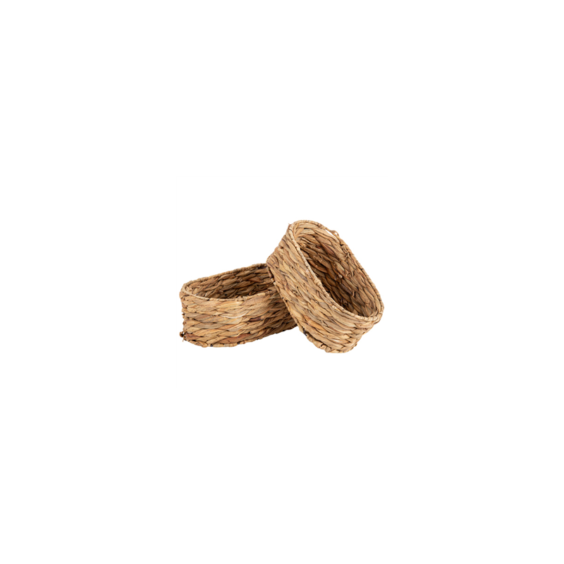 Lot de Panières en feuilles de palmier naturelles 25 x 12cm et 31,5 x 16,5cm