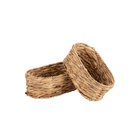 Lot de Panières en feuilles de palmier naturelles 25 x 12cm et 31,5 x 16,5cm