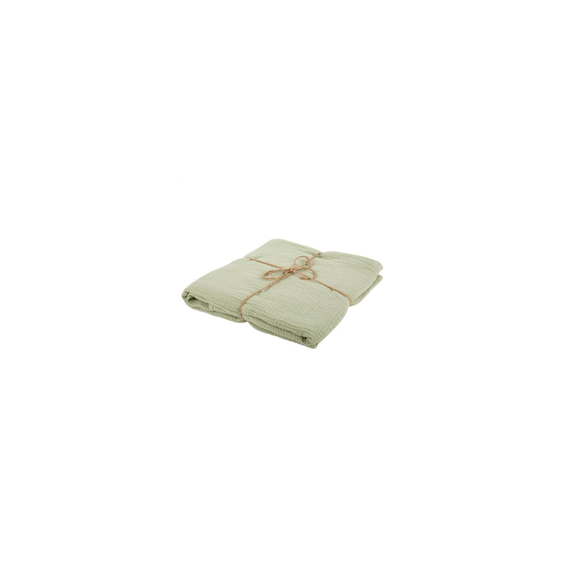 Nappe gaze de coton vert pastel 1,30 x 2,40m