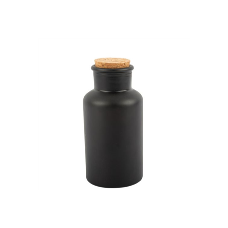 Bouteille Apothicaire Verre Noir  et   Liège 17 x 8 cm - 500 ml