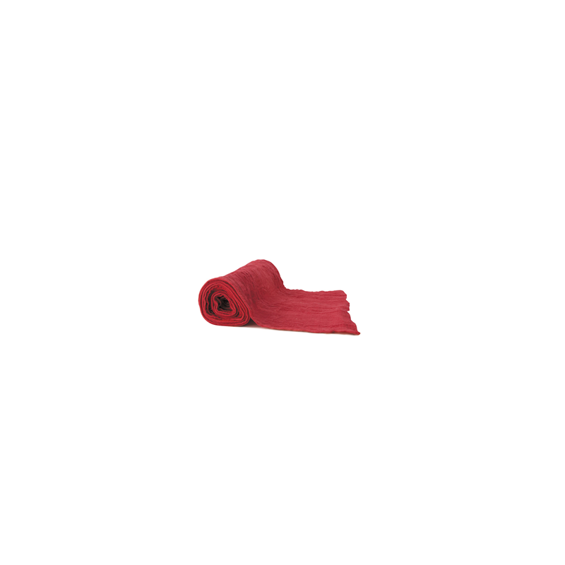 Chemin de table voile de coton rouge 30cm x 3m