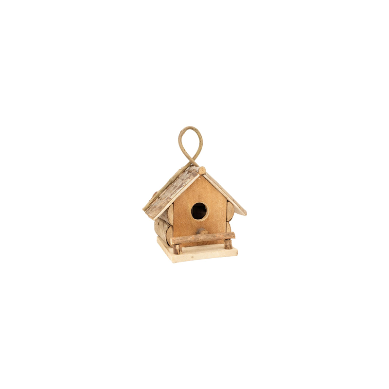 Nichoir à oiseaux en bois flotté à suspendre 17 x 10 x 19cm (modèle aléatoire)