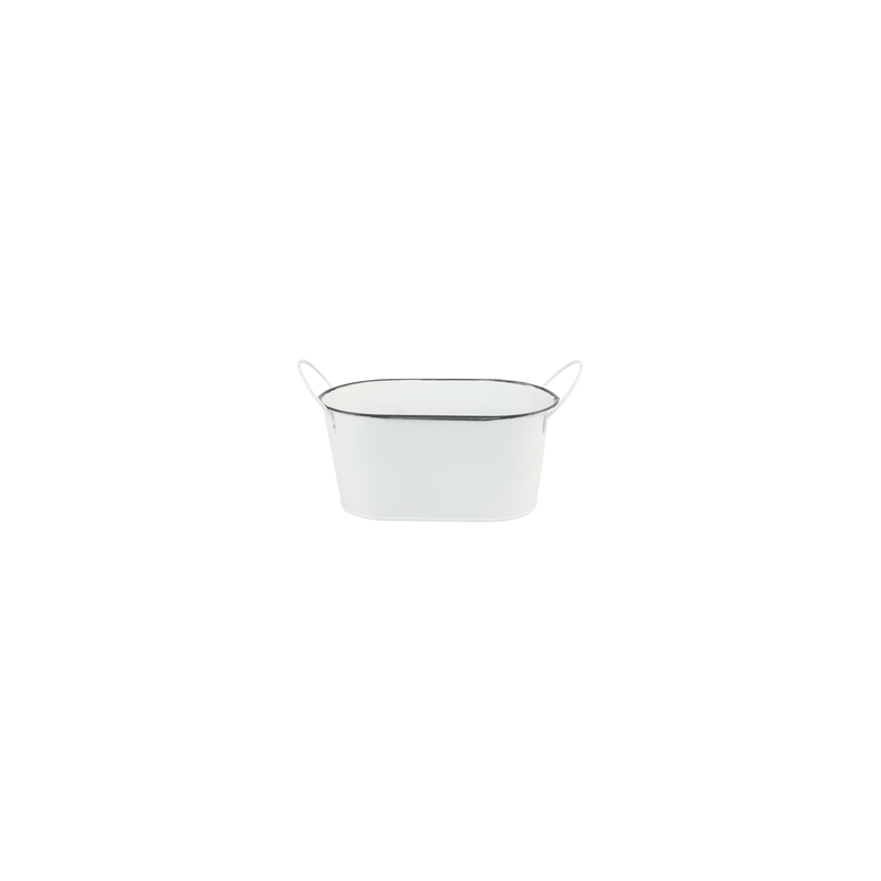 Bassine en métal blanc 19,5 x 11 x 9,5cm