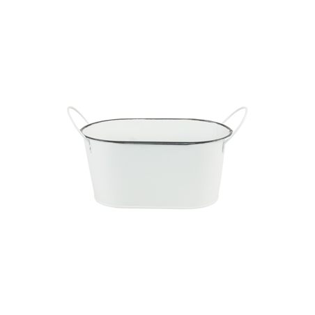 Bassine en métal blanc 19,5 x 11 x 9,5cm