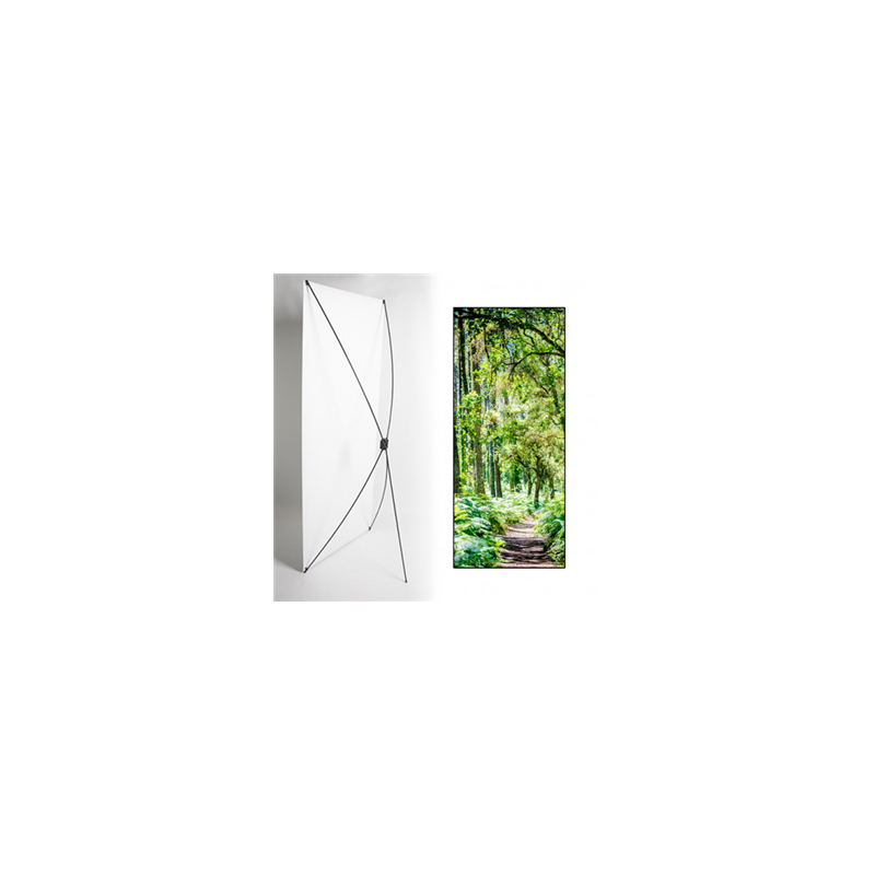 Kakemono Balade en forêt - 180 x 80 cm - Toile M1 avec structure  X- Banner