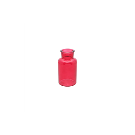 Vase en verre framboise 6.8 x 12.8cm