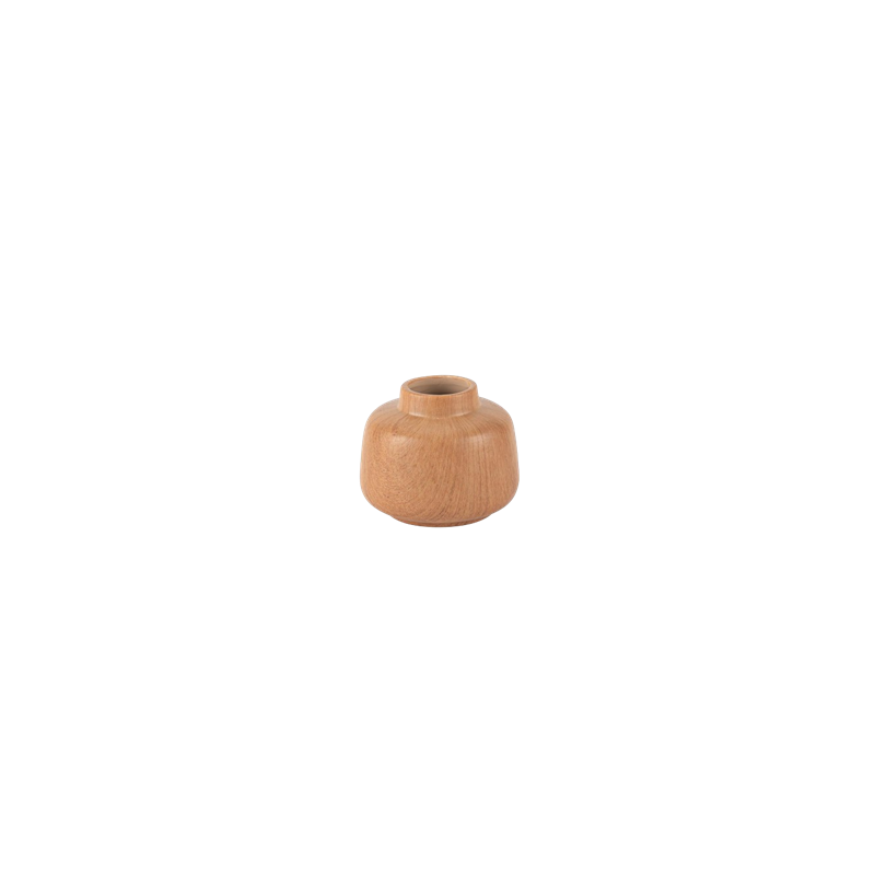 Vase noisette effet bois 11,5 x 10cm