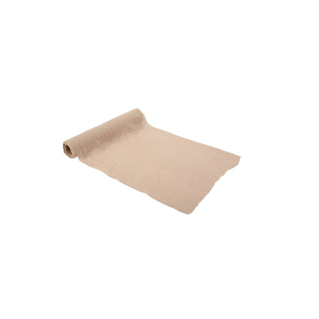 Chemin de table mousseline Sable 28cm x 5m
