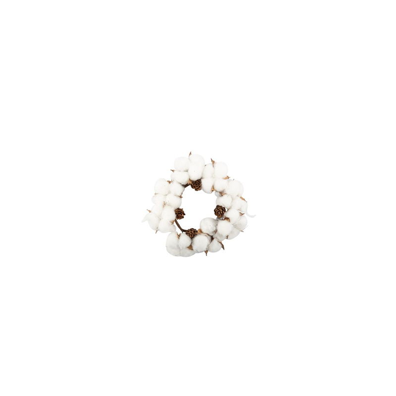 Couronne Fleurs de Coton Ø20cm