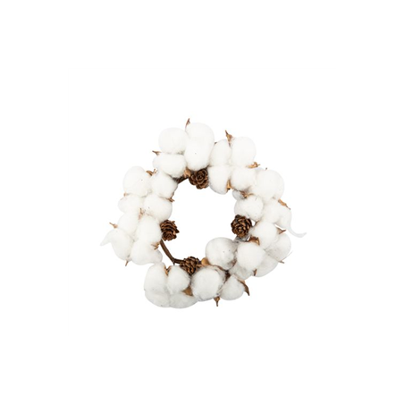 Couronne Fleurs de Coton Ø20cm