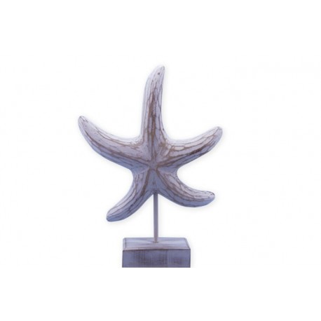 Etoile de mer en bois peint 28 x 19,5 cm