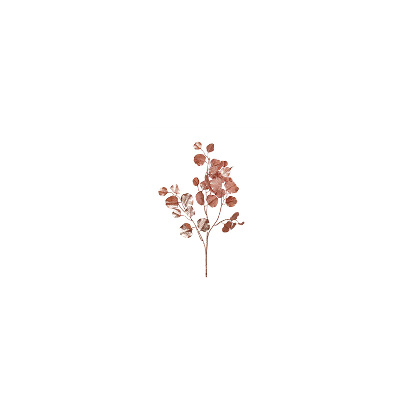 Branche d'eucalyptus rose or mat - Haut. 84cm