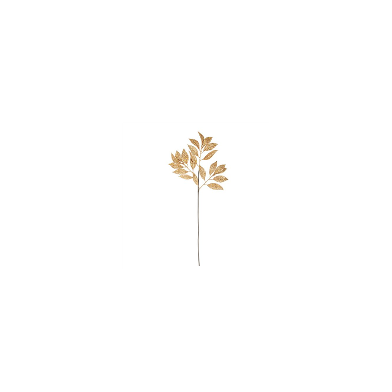 Branche de Laurier paillette Or - Haut. 70cm