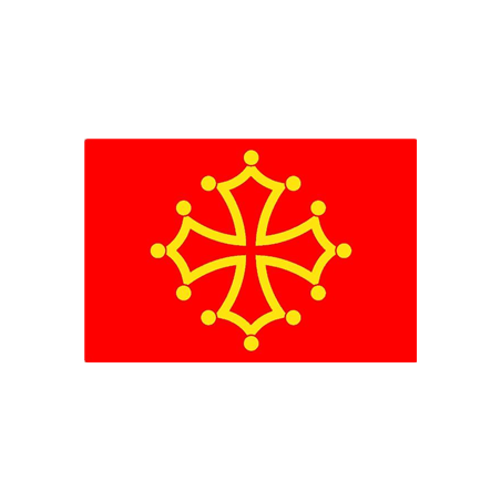 Drapeau Occitanie - tissu - 60 x 90cm