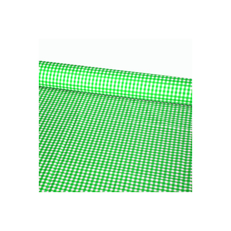 Tissu Vichy vert - Larg. 150cm :  le ml