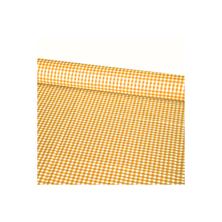 Tissu Vichy orange - Larg. 150cm :  le ml
