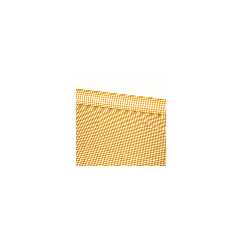 Tissu Vichy orange - coupe de 2m - Larg. 150cm