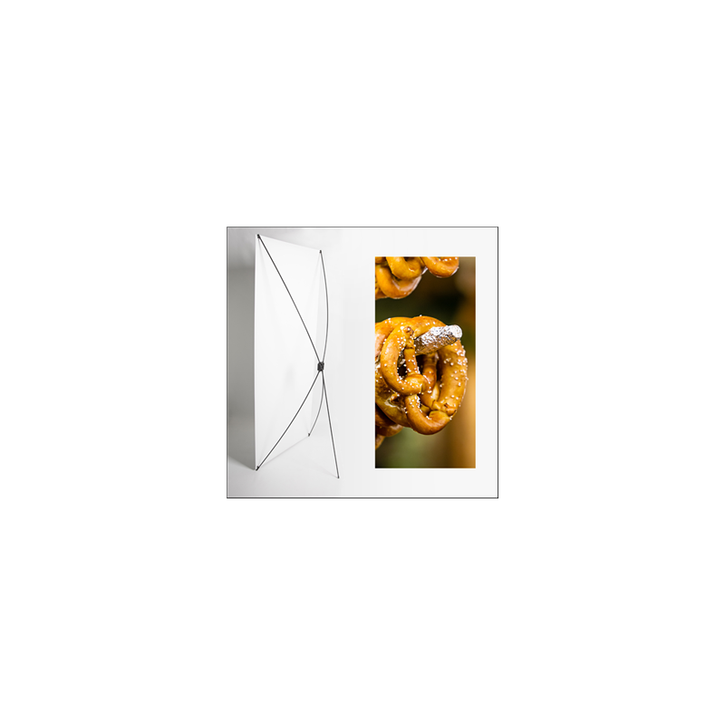 Kakemono Alsace - Bretzel - 180 x 80 cm - Toile M1 avec structure  X- Banner