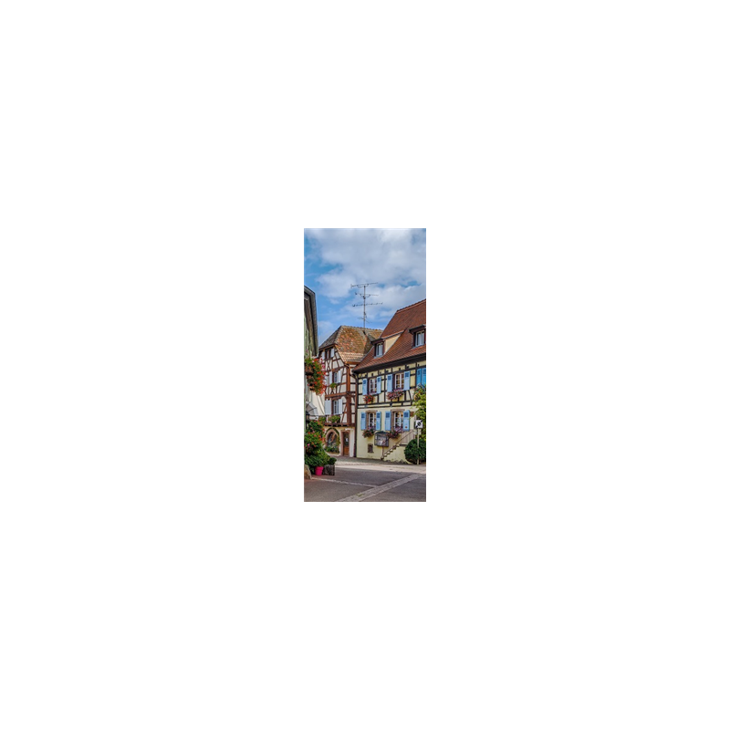 Kakemono Alsace Volets bleus - 180 x 80 cm - Toile M1 avec structure  X- Banner