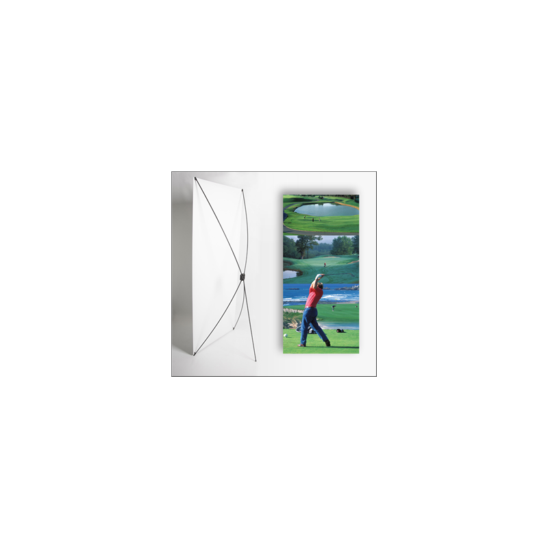 Kakemono Basque Golf - 180 x 80 cm - Toile M1 avec structure X- Banner