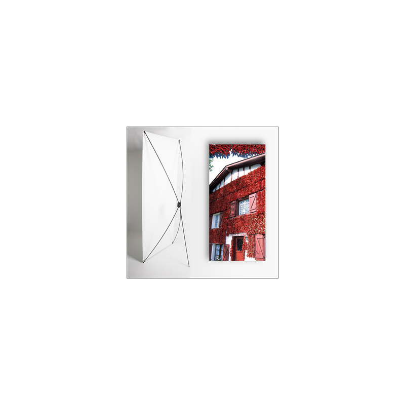 Kakemono Basque Facade  - 180 x 80 cm - Toile M1 avec structure  X- Banner