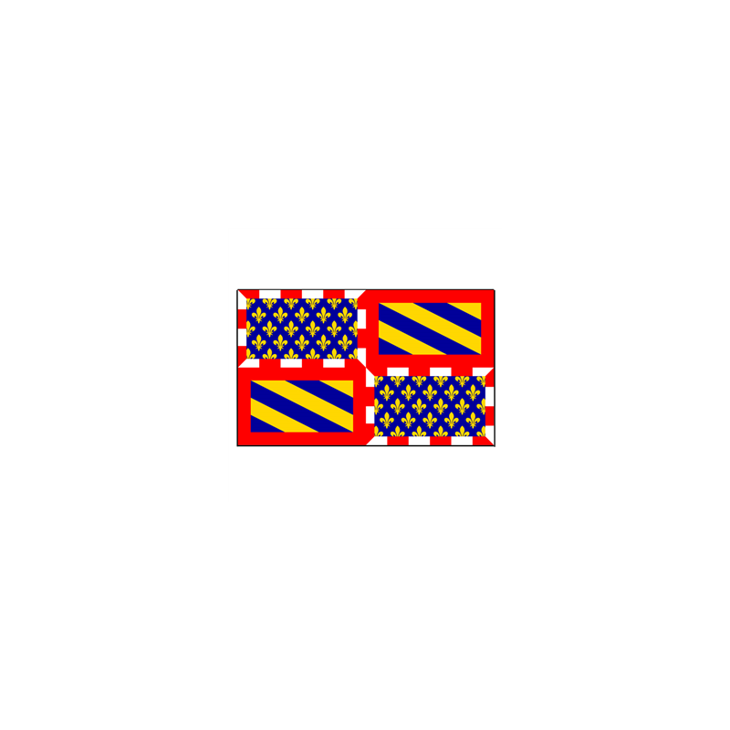 Drapeau Bourgogne - tissu - 90 x 150cm