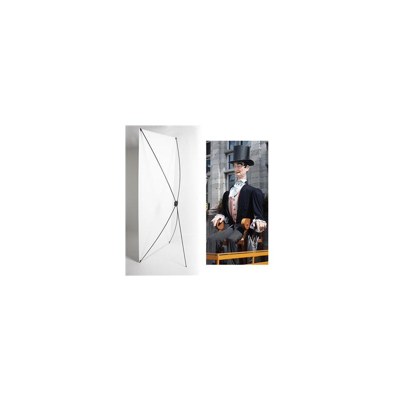 Kakemono Nord homme- 180 x 80 cm - Toile M1 avec structure  X- Banner