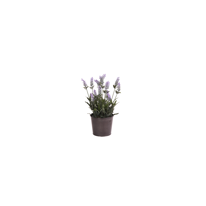 Lavande artificielle en pot métal  haut 40 cm