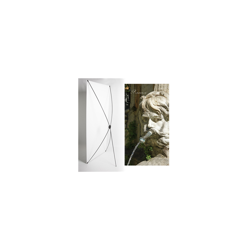 Kakemono provence statue- 180 x 80 cm - Toile M1 avec structure  X- Banner