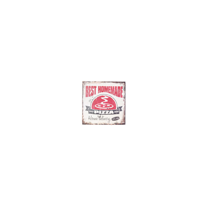 Plaque en bois PIZZA - 30 x 30cm