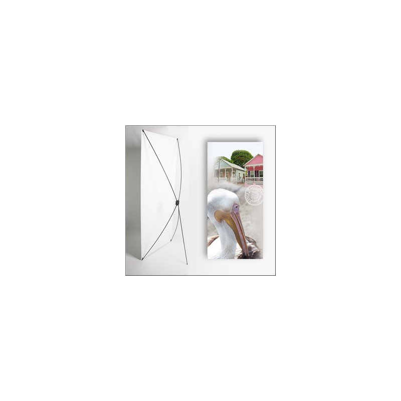 Kakemono Louisiane Pelican - 180 x 80 cm - Toile M1 avec structure  X- Banner