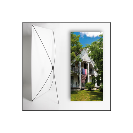 Kakemono Louisiane Maison - 180 x 80 cm - Toile M1 avec structure  X- Banner