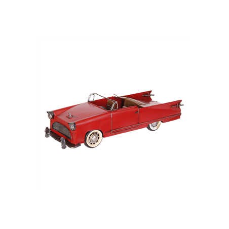 Cabriolet américain rouge - Métal - 36 x 13cm