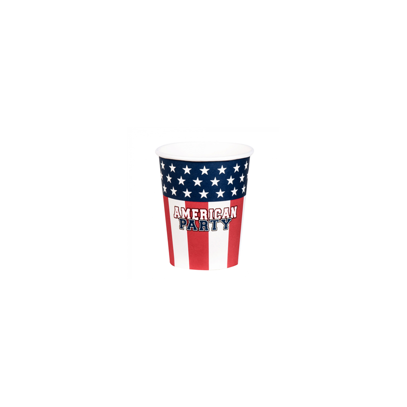Set 10 gobelets en papier 'American Party'