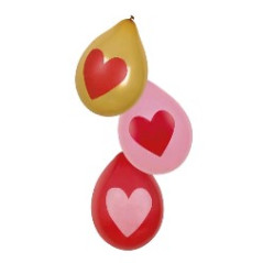 Ballon motif cœur x6 - Diam 29cm