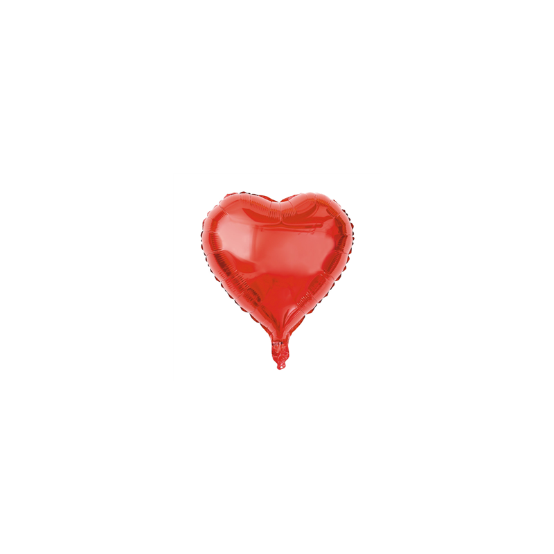 Ballon mylar cœur rouge 40 x 46 cm