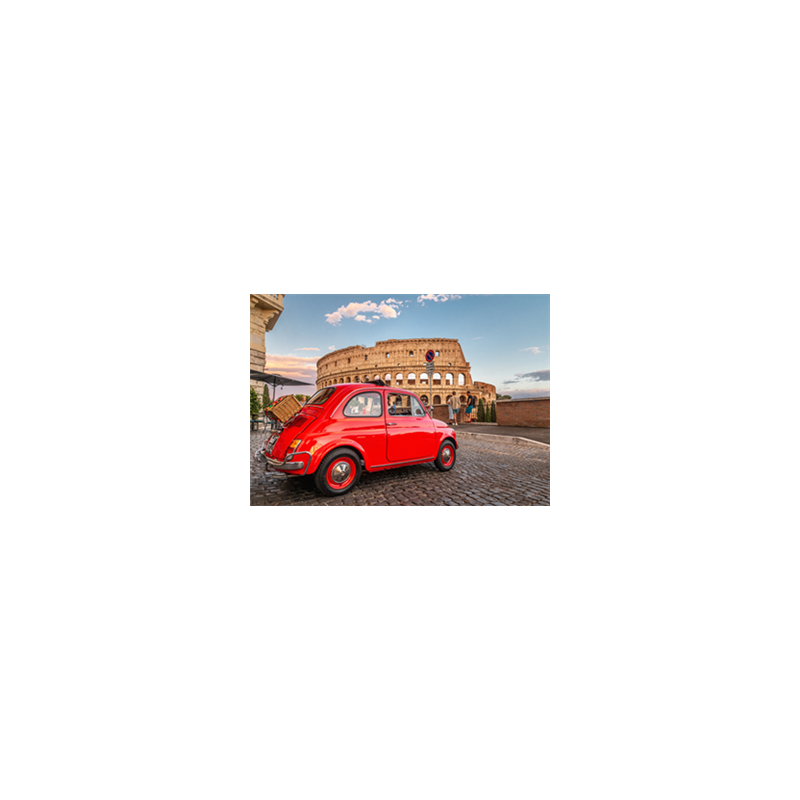 Visuel imprimé Italie Fiat 500 horizontal 40 x 30 cm sur support bristol 350 gr