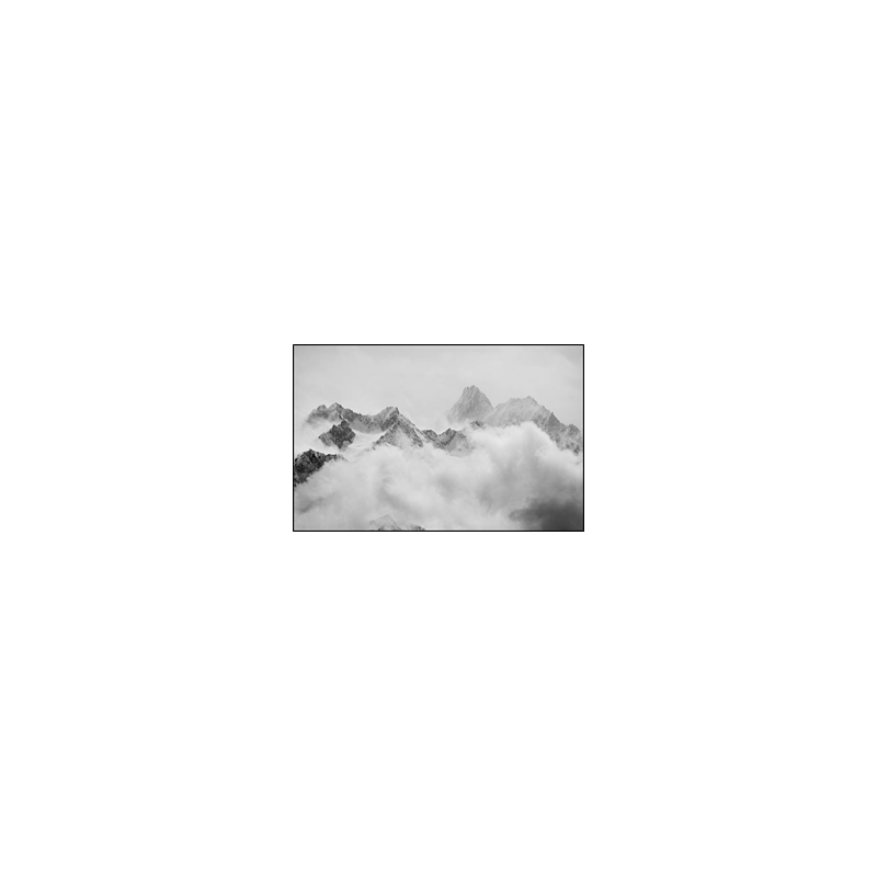 Visuel imprimé Blanc Montagnes - 40 x 30cm sur support bristol 350 gr