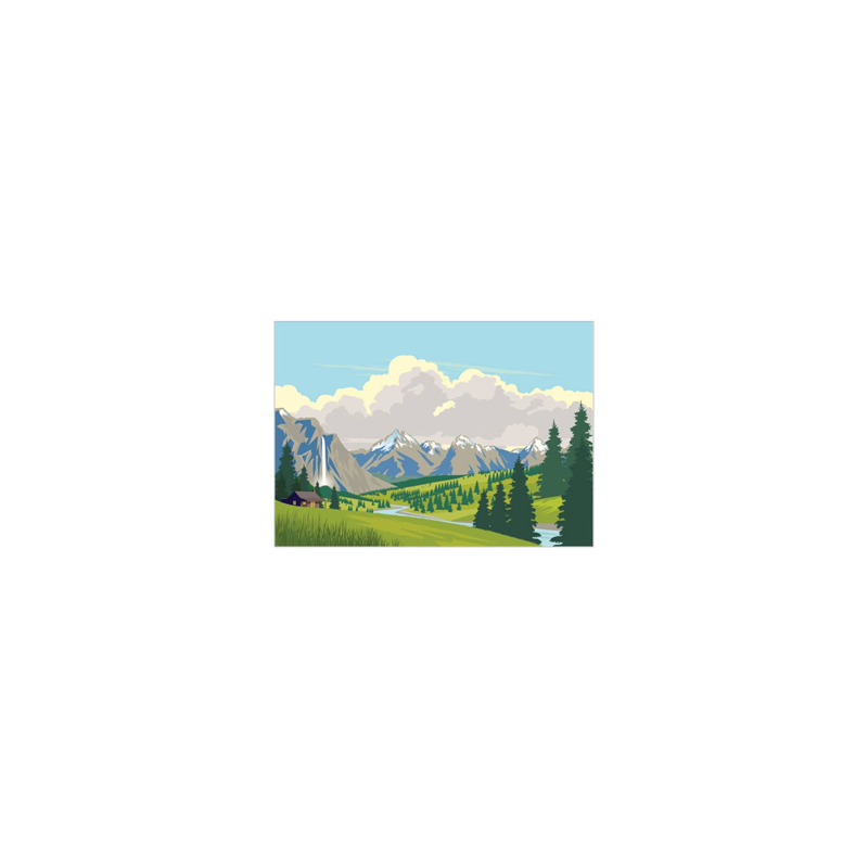 Visuel imprimé Auvergne Paysage 30 x 40 cm sur bristol