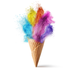 Visuel imprimé Glace et Couleurs sur forex - 30 x 30cm
