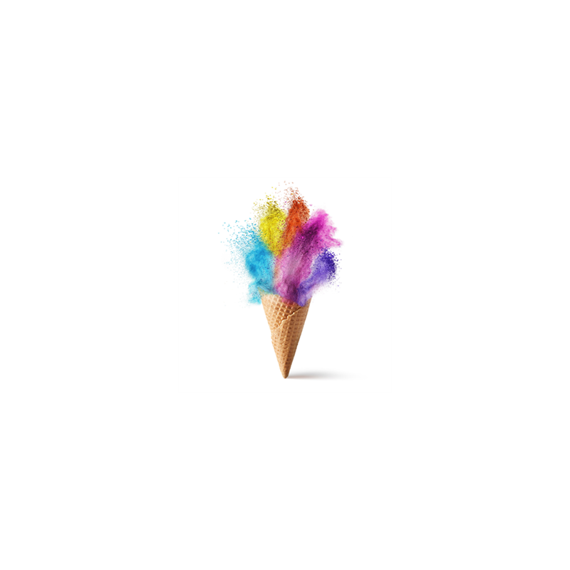 Visuel imprimé Glace et Couleurs sur forex - 30 x 30cm