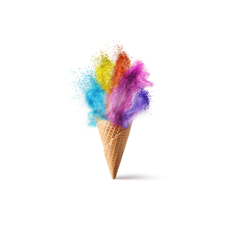 Visuel imprimé Glace et Couleurs sur forex - 30 x 30cm