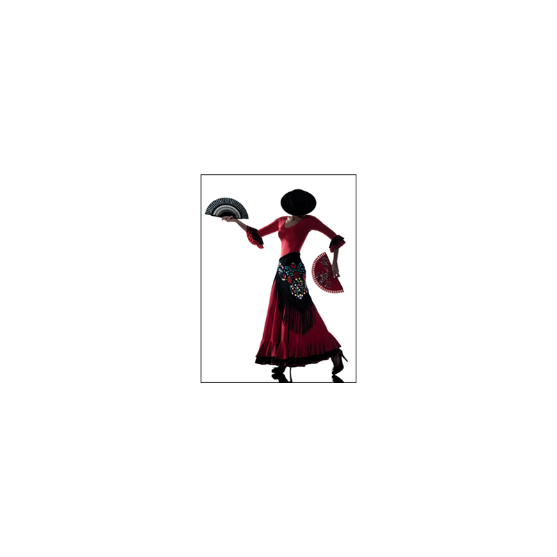 Visuel imprimé danseuse Espagnole de Flamenco sur Forex - 40 x 30cm